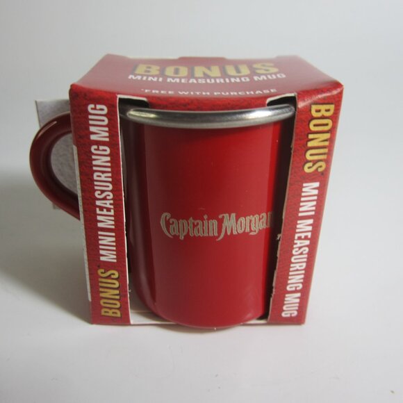 Captain Morgan Mini Measuring Mug Red Christmas Ornament Cup Rum- Lot of 3 - NEW - Picture 3 of 9